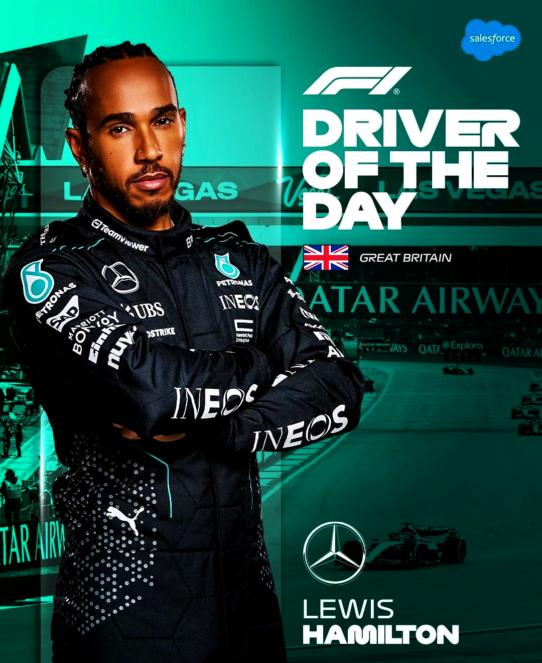 包含梅赛德斯完胜阿斯顿马丁，汉密尔顿关键制胜的词条